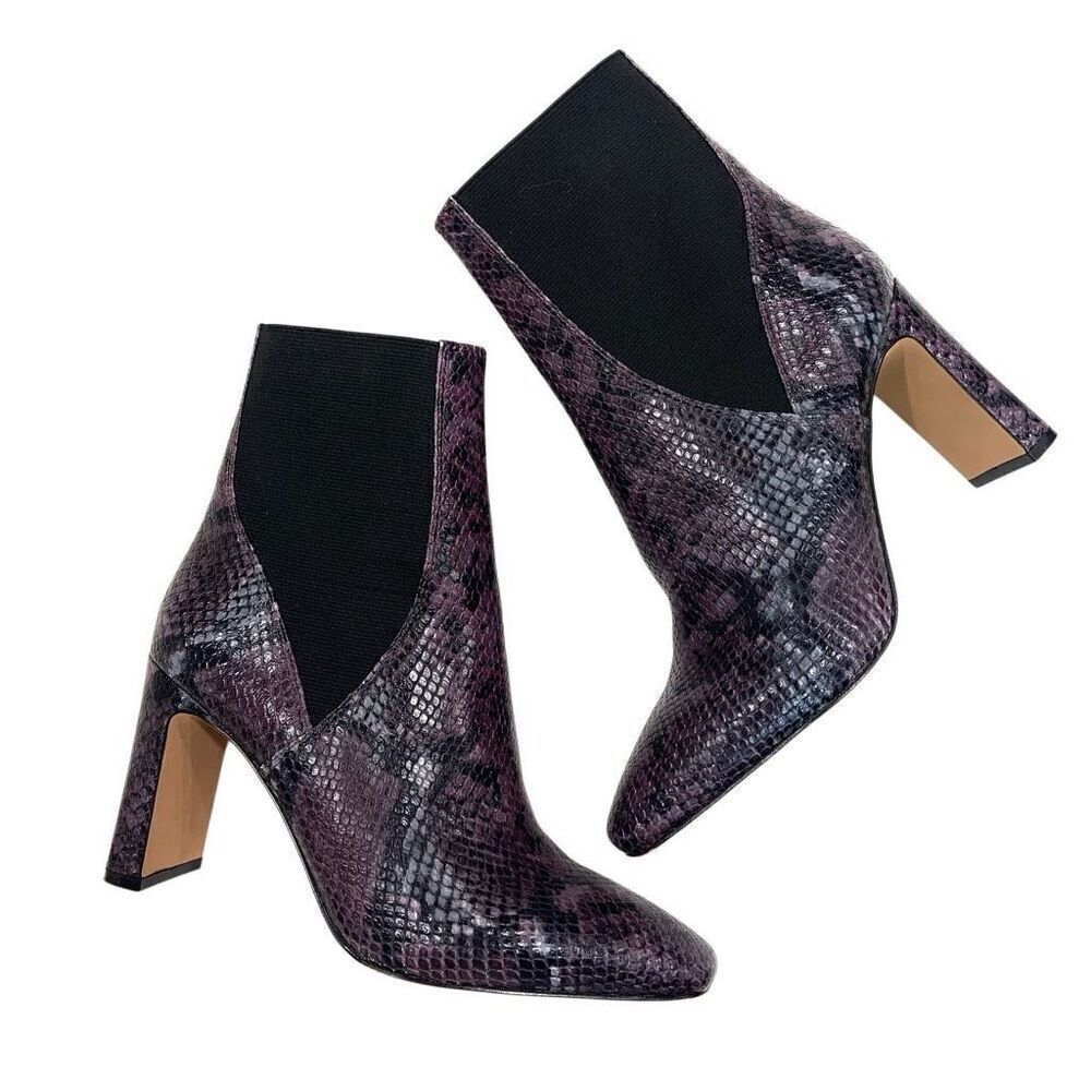 VINCE CAMUTO Snakeskin High Heel Boots (Sz 38.5)